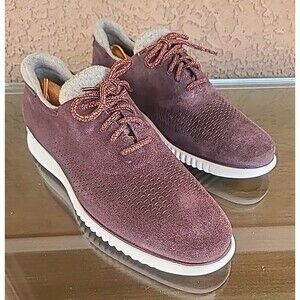 Cole Haan 2.0 ZeroGrand Perforated Suede Wingtip Sneaker 12W Preppy Casual